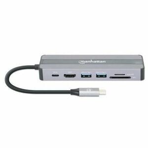Docking USB-C 7 ptos, HDMI, Red, USB-C PD - 4K - 3840 x 2160 - 4 x puertos USB - 2 x USB Type-A Ports - USB Tipo-A - 2 x U