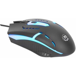 Mouse Optico Luminiscente RGB USB Negro - Cable - 1500 dpi - Rueda de desplazamiento - Simétrico