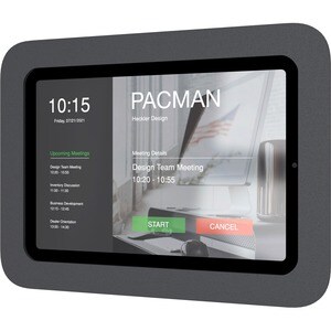 Heckler Design Wall Mount for iPad mini (6th Generation), Gang Box, Network Adapter - Black Gray - Powder Coated Steel, Po