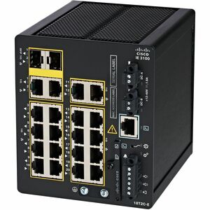 Cisco Catalyst IE3100 Rugged 20 Ports Manageable Layer 3 Switch - Gigabit Ethernet - 1000Base-T - Black - 3 Layer Supporte