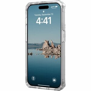 Urban Armor Gear Plyo Rugged Case for Apple iPhone 15 Pro Smartphone - Ice/White - Crystal Clear - Drop Resistant, Yellowi