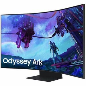 Samsung Odyssey Ark S55CG970NN 55" Class 4K UHD Curved Screen Gaming LED Monitor - 16:9 - Titan Black - 55" Viewable - Ver