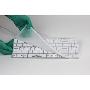 Seal Shield Cleanwipe Wireless Waterproof Keyboard - Wireless Connectivity - RF - 2.40 GHz - English (US) - White