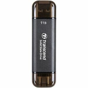 Transcend Tragbar Solid State-Laufwerk - Extern - 1 TB - Schwarz - Desktop-PC, Notebook, Spielkonsole Unterstütztes Gerät 