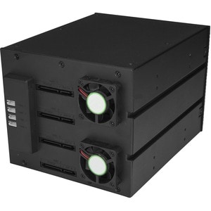 StarTech.com Drive Enclosure for 5.25" SATA/600, Serial Attached SCSI (SAS) - 6Gb/s SAS Host Interface Internal - Black - 