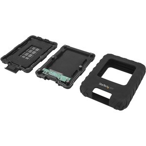 StarTech.com USB 3.1 External Hard Drive Enclosure for 2.5in SATA SSD / HDD - Rugged SSD / HDD Enclosure - USB-C / USB-A -