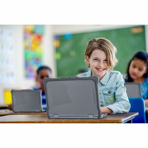 Extreme Shell-F2 Slide Case for Lenovo 500e/w G4 Chromebook 12" (Gray/Clear) - For Lenovo Chromebook - Gray, Clear - Scrat