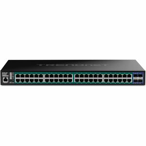 TRENDnet Web Smart TPE-3524SF 48 Ports Manageable Ethernet Switch - Gigabit Ethernet, 10 Gigabit Ethernet - 1000Base-T, 10