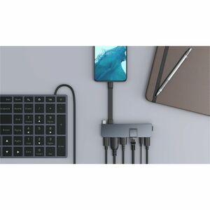 Hyper HyperDrive DUO PRO HD575BUGL USB-Typ C Docking Station für Tablet-PC, Desktop-PC, Notebook - Ladefunktion - Speicher