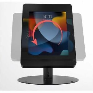 CTA Digital Hyperflex Security Kiosk Stand with Universal Security Enclosure for iPad Mini, Samsung Tab A 8, & More (Black