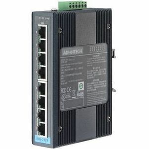 Advantech EKI-2728 8 Ports Ethernet Switch - Gigabit Ethernet - 10/100/1000Base-TX - 3.90 W Power Consumption - Twisted Pa