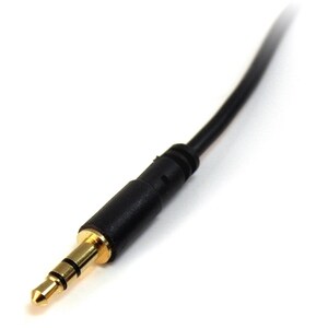 3 ft / 91cm Slim 3.5mm Stereo Audio Cable - M/M