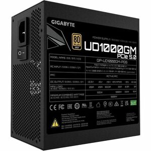 GIGABYTE Ultra Durable GP-UD1000GM PG5 ATX 3.0, ATX12V v3.0 Modular Power Supply - 1 kW - Internal - 120 V AC, 230 V AC In