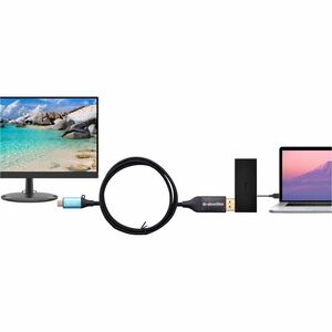 i-tec 1.50 m DisplayPort/USB-C A/V Cable for Docking Station, Monitor, Graphic Card, Desktop Computer, Notebook, Projector