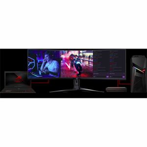 Asus ROG Strix XG49VQ 49" Class 4K Curved Screen Gaming LCD Monitor - 32:9 - Black - 49" Viewable - Vertical Alignment (VA