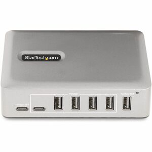StarTech.com 7-Port USB-C Hub, 5x USB-A + 2x USB-C, Self-Powered w/ 65W Power Supply, USB 3.1 10Gbps Desktop/Laptop USB Hu