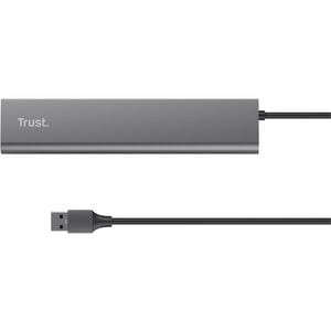 Trust USB-Hub - USB 3.2 Gen. 1 (3.1 Gen. 1) Typ-C - Grau - 7 Total USB Port(s) - PC, ChromeOS, Mac