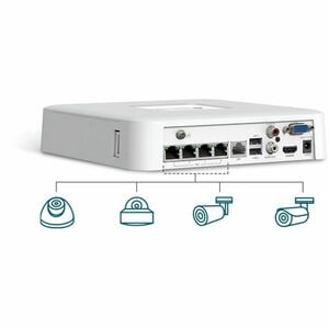 TP-Link VIGI VIGI NVR1104H-4P 4 Kanäle Kabel Videoüberwachungsstation - Netzwerk-Videorekorder - HDMI - 4K Aufnahme