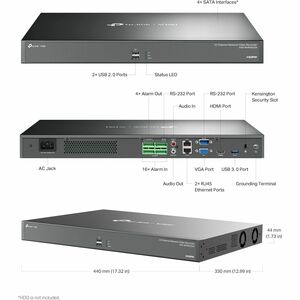 TP-Link VIGI VIGI NVR4032H 32 Kanäle Kabel Videoüberwachungsstation - Netzwerk-Videorekorder - HDMI - 4K Aufnahme