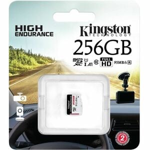 Kingston High Endurance 256 GB Class 10/UHS-I (U1) microSDXC - 1 - 95 MB/s Read - 45 MB/s Write - 3 Year Warranty