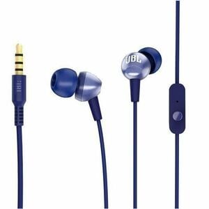 JBL C200SI Wired Earbud Stereo Earset - Blue, Mystic Blue - Google Assistant, Siri - Binaural - In-ear - 16 Ohm - 20 Hz to