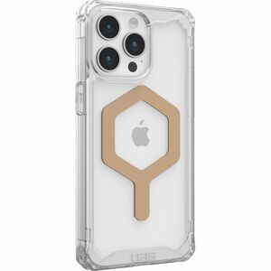 Urban Armor Gear Plyo Rugged Case for Apple iPhone 15 Pro Max Smartphone - Ice/Gold - Crystal Clear - Drop Resistant, Yell
