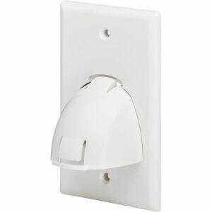 Tripp Lite series Single-Gang Up-or Down-Angle Bulk Cable Wall Plate, White, TAA - 1 x Total Number of Socket(s) - 1-gang 