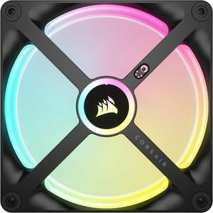 Corsair iCUE QX140 Cooling Fan - 2 x Fan(s) - 82.50 CFM Maximum Airflow - 2000 rpm - Magnetic Dome Bearing - RGB LED - Bla