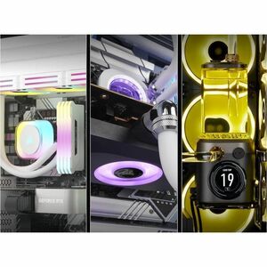 Corsair iCUE QX140 Cooling Fan - 2 x Fan(s) - 82.50 CFM Maximum Airflow - 2000 rpm - Magnetic Dome Bearing - RGB LED - Whi