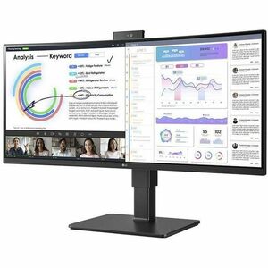 LG 34BQ77QC-B 34" (86.4 cm) Class Webcam UWQHD Curved Screen LCD Monitor - 21:9 - Textured Black - 34" (86.4 cm) Viewable 