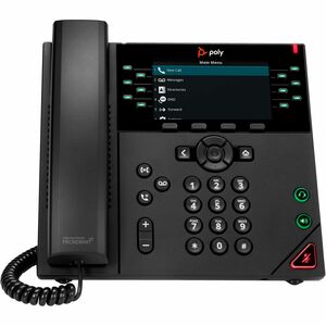 Poly VVX 450 IP Phone - Corded - Corded - Wall Mountable, Desktop - Black - VoIP - 4.3" - 2 x Network (RJ-45) - PoE Ports