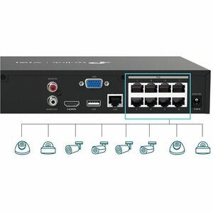 TP-Link VIGI VIGI NVR1008H-8P 8 Channel Wired Video Surveillance Station - Network Video Recorder - HDMI - 4K Recording