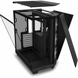 NZXT H6 Flow Computer Case - ATX Motherboard Supported - Mid-tower - Tempered Glass, Galvanized Cold Rolled Steel (SGCC) -