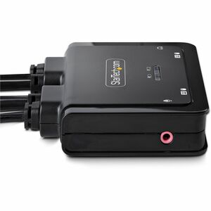 StarTech.com KVM Switchbox - 2 Computer(s) - 1 Local User(s) - 4K - 3840 x 2160 - 4 x USB - USB 2.0 - 2 x DisplayPort - De