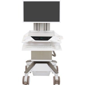 Ergotron CareFit Medical Trolley - TAA Compliant - Push/Pull Handle - 17 kg Capacity - 4 Casters - 127 mm Caster Size - Wh