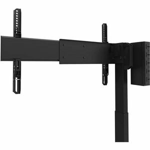 Neomounts Mounting Adapter for Display Screen, Wall Mount, Floor Stand - Black - Height Adjustable - 2 Display(s) Supporte