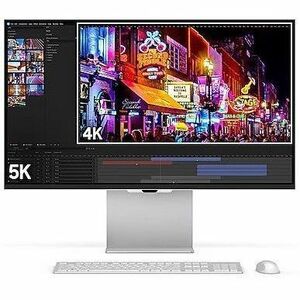 Samsung ViewFinity S9 S27C902PAU 27" Class Webcam 5K LCD Monitor - 16:9 - Silver - 68.6 cm (27") Viewable - In-plane Switc