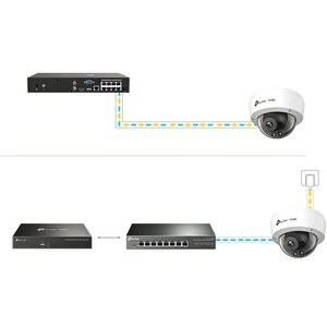 TP-Link VIGI C240I 4 Megapixel Netzwerkkamera - Farbe - Kuppel - 30 m Infrarot Nachtsicht - H.265+, H.265, H.264, H.264+ -
