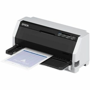 Stampante Ad Aghi Epson LQ-690II - Monocromatico - 24-pin - Nero, Bianco - 7 Copie - 106 Colonna - 487 cps Mono - 360 x 18