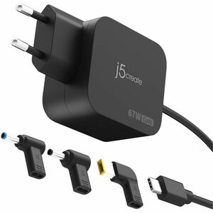 j5create JUP1565DCE3A-EN 67 W Adaptador de CA - 1 Pack - Adaptador universal - para MacBook, Chromebook, iPad Pro, MacBook