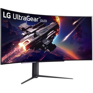 LG UltraGear 45GR95QE-B 45" (114.3 cm) Class UW-QHD Curved Screen Gaming OLED Monitor - 21:9 - Black - 44.5" (113 cm) View