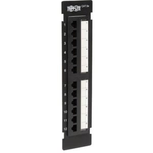 Tripp Lite series N050-012 12 Port(s) Network Patch Panel - TAA Compliant - 12 x RJ-45 - 12 x RJ-11 - Wall Mountable