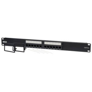Tripp Lite by Eaton N052-012 12 Port(s) Network Patch Panel - TAA Compliant - 12 x RJ-45 - 12 x RJ-11 - 1U High - 19" Wide