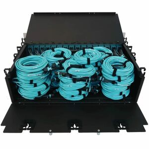 Tripp Lite series N48M-48M8L4-05Network Patch Panel - Aqua - 192 x Duplex - 3U High - 19" Wide - Rack-mountable