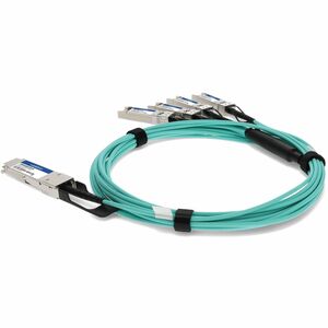 AddOn 5 m Fibre Optic Network Cable - 1 - TAA Compliant - Cable for Network Device - First End: 1 x QSFP+ Network - Male -