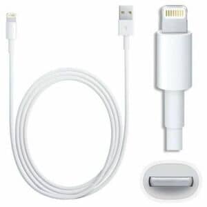 Pro Series Apple Compatible Charging Kit - 3FT - MFi Certified iPhone/iPad/iPod - White cable and adapter Non retractable 