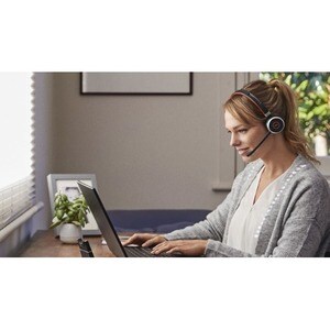 Jabra Evolve 65 Wireless Over-the-head Stereo Headset - Black - Binaural - Ear-cup - 3000 cm - Bluetooth - Noise Cancellin