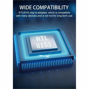 Adesso USB-C to Ethernet Network Adapter (TAA Compliant) - USB Type C - 1000 Mbit/s Data Transfer Rate - 1 Port(s) - 1 - T