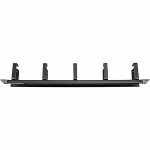 Rocstor 1U 19in Metal Rackmount Cable Management Panel - Cable Management Panel - Black - 1U Rack Height x 19" Panel Width