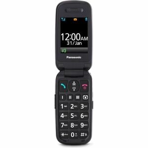 Panasonic KX-TU446 Feature Phone - 6.1 cm (2.4") TFT LCD 320 x 240 - 2G - Black - Flip - 1 SIM Support - SIM-free - 1000 m